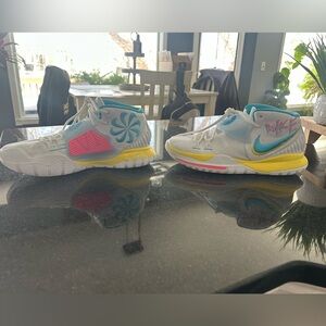 Nike White and Blue Athletic Shoes